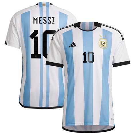 men's replica adidas messi argentina home jersey 2022